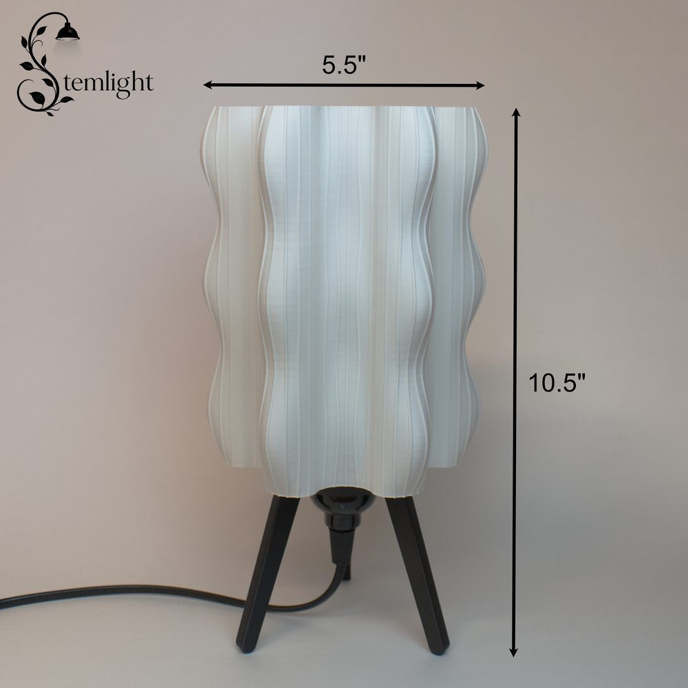 Stemlight Ripple Lamp dimensions: 5.5 inches wide and 10.5 inches tall